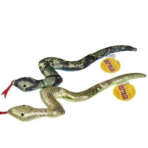 Sand filled Snake toy shimmery animal reptiles lot of 2 New with tags
